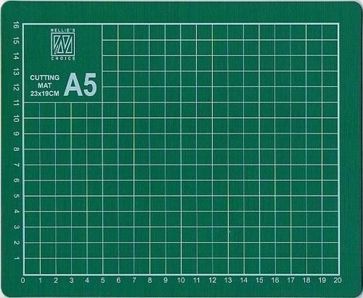 Nellie Snellen snijmat A5 formaat 08.03.28.007 groen MAT-A5 - 1 stuks 19 x 23 cm